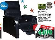 H&H Collection Layla Black Recliner