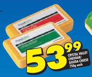 Crystal Valley Cheddar/Gouda Cheese-750gm Each