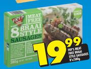 Fry's Meat Free Braai Style Sausages-8's/380gm