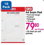 Aro A4 Exam Pad-Per 10 Pack