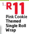 Pink Cookie Themed Single Roll Wrap