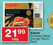 Eskort Rindless Back/Streaky Bacon-250g Each
