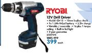 Ryobi 12V Drill Driver CD-12