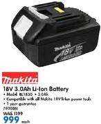 Makita 18V 3.0Ah Li-Ion Battery BL1830