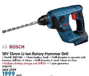 Bosch 18V 13mm Li-Ion Rotary Hammer Drill GBH18LI