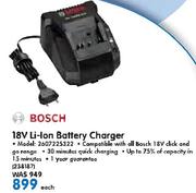 Bosch 18V Li-Ion Battery Charger 2607225322