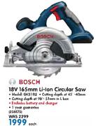 Bosch 18V 165mm Li-Ion Circular Saw GKS18LI