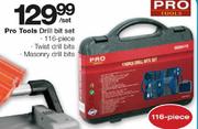 Pro Tools Drill Bit Set-116 Piece Per Set