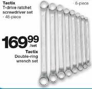 Tactix Double-ring Wrench Set-Per Set