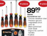 Tactix Screwdriver Set-6 Piece Per Set