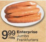 Enterprice jumbo Frankfurters-/100gm