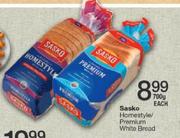 Sasko Homestyle/Premium White Bread-700g Each