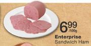 Enterprise Sandwich Ham-Per 100g
