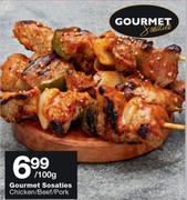 Gourmet Sosaties Chicken/Beef/Pork-Per 100gm