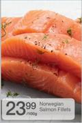 Norwegian Salmon Fillets-Per 100gm