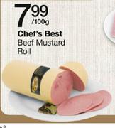 Chef's Best Beef Mustard Roll-100g