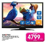 Sinotec 42" 107cm 3D Full HD LED TV STL3-42P38D