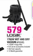 Logik 1700W Wet And Dry Vacuum(HTX22E)
