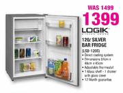 Logik 120ltr Silver Bar Fridge(LSB-120S)