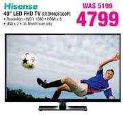 Hisense 40" LED FHD TV(LEDN40K360P)