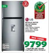 LG 570Ltr Metallic Water On Tap Fridge Freezer(GR-B762GLPW)