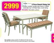 Mainstays 5 Piece Bench Dining Set-Per Set