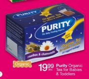 Purity Organic Tea For Babies & Toddlers-20's Each