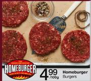 Homeburger Burgers-100g Each