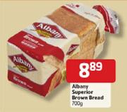 Albany Superior Brown Bread-700gm