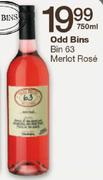 Odd Bins Bin 63 Merlot Rose-750ml