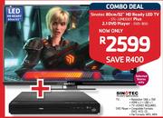 Sinotec 32" HD Ready LED TV(STL-32ME83DT)+ 2.1 DVD Player(DVD-850)-Each