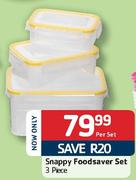Snappy Foodsaver Set-3 Piece-Per Set
