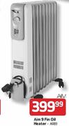Aim 9 Fin Oil Heater(ARB9)-Each