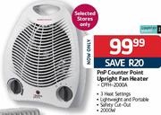Pnp Counter Point Upright Fan Heater(CPFH-2000A)-Each