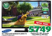 Samsung 43"(109cm) HD Gereed Plasma TV(PS43F4500)