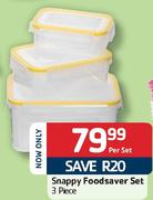 Snappy Foodsaver Set-3 Piece Per Set