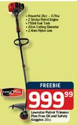 Lawnstar Petrol Trimmer Plus Free Oil And Safety Goggles-26cc Each