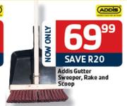 Addis Gutter Sweeper, Rake And Scoop-Each