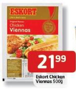 Eskort Chicken Viennas-500gm Each