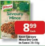 Knorr Savoury Mince Dry Cook In Sauce-38-58gm Each
