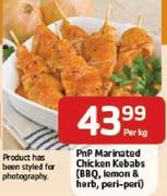 PnP Marinated Chicken Kababs(BBQ, Lemon & Herb, Peri-Peri)-Per kg
