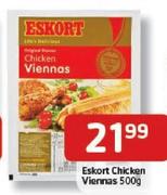 Eskort Chicken Viennas-500gm