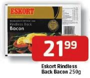 Eskort Rindless Back Bacon-250gm