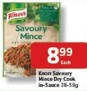 Knorr Savoury Mince Dry Cook In-Sauce-38-58g Each