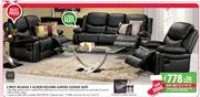 3 Piece Atlanta 5 Action Recliner Leather Lounge Suite