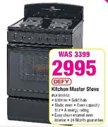 Defy Kitchen Master Stove(BLK DSS512)