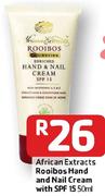 African Extracts Rooibos Hand And Nail Cream With SPF 15-50Ml