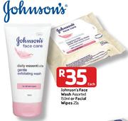 Johnson's Face Wash-150Ml Or Facial Wipes-25's Each