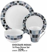 Chocolate Mosaic 16 Piece Dinner Set-Per Set