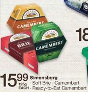 Simonsberg 125g Soft Brie Camembert Ready-to-Eat Camembert-Each